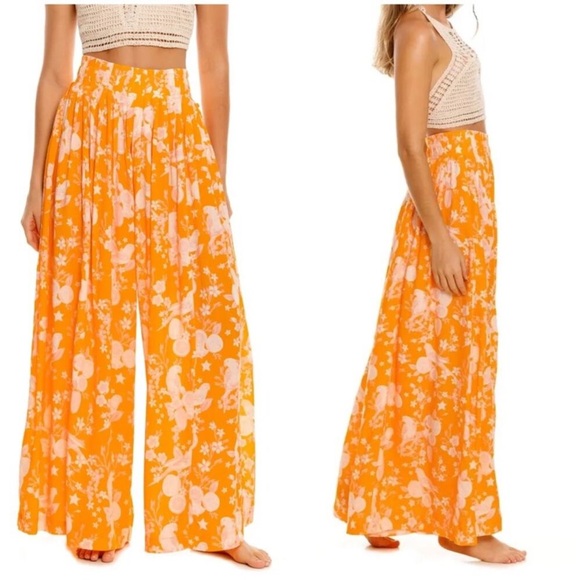 Agua Bendita Hanne Wide-Leg Floral Pants NWT Medium - Picture 1 of 6